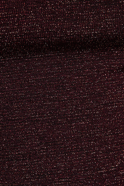 Shimmer Deep Neck Long Sleeve Top