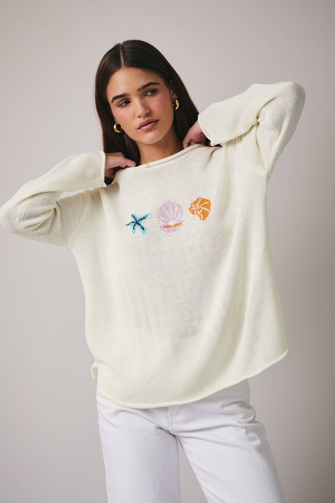 Round Neck Sea Life Sweater