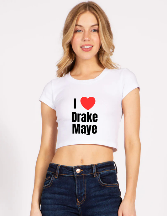 I Heart Drake Maye Baby Tee