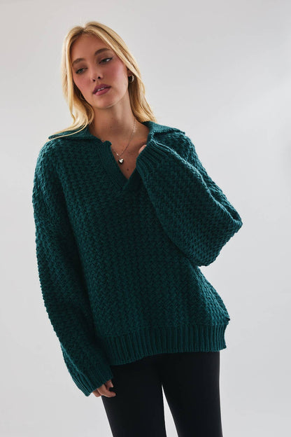 Collard Boxy Sweater