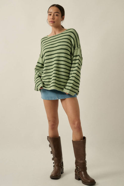 Striped Textured Sweater