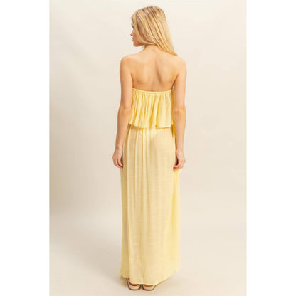Flowy Tube Top And Maxi Skirt Set