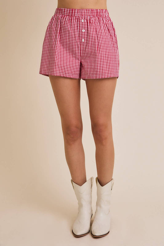 PLUS GINGHAM BOXER SHORTS