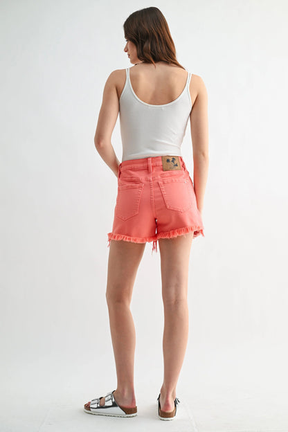 MICA Frayed Button Up Shorts