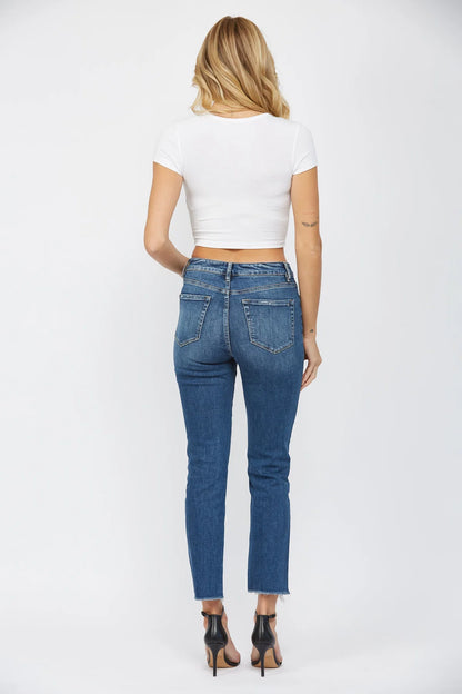 Straight Leg Step Hem Denim