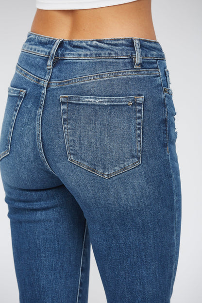 Straight Leg Step Hem Denim