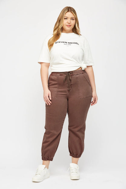 High Rise Crop Jogger Cocoa (S-3X)