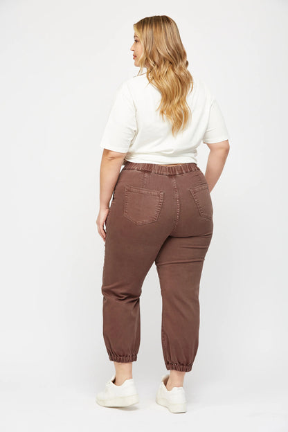 High Rise Crop Jogger Cocoa (S-3X)