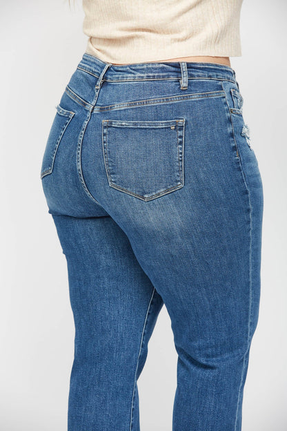 Straight Leg Step Hem Denim
