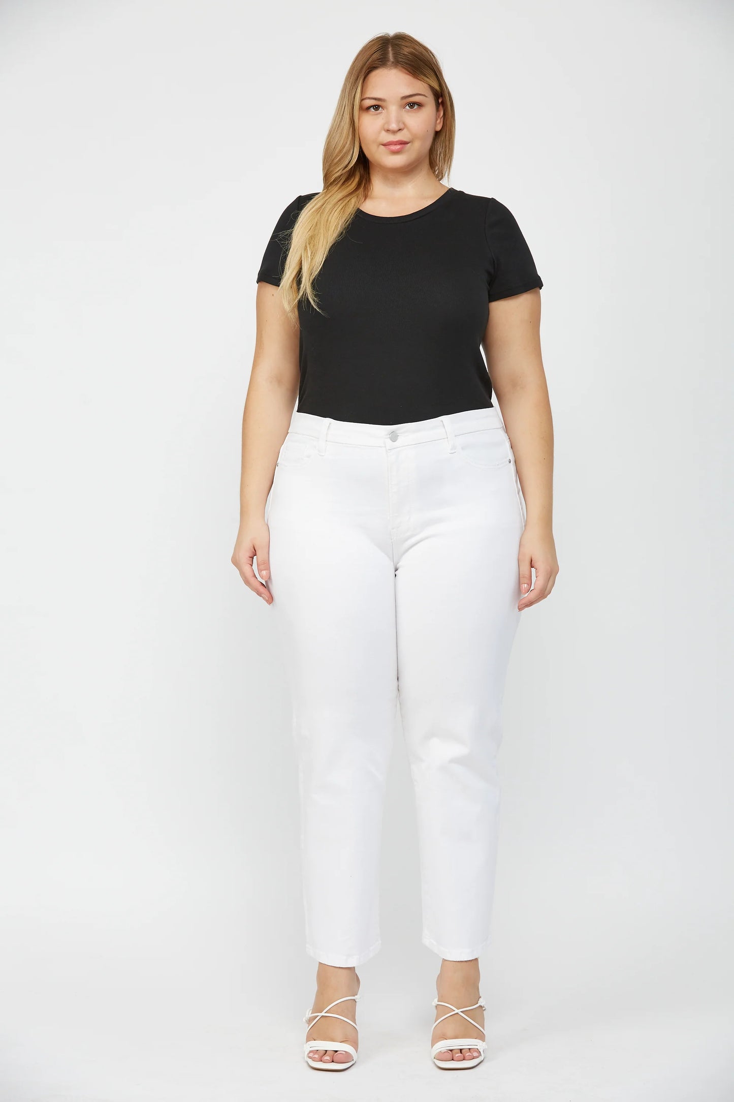 MICA PLUS Ankle Straight White Denim