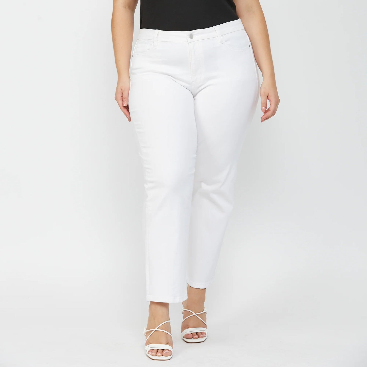 MICA PLUS Ankle Straight White Denim