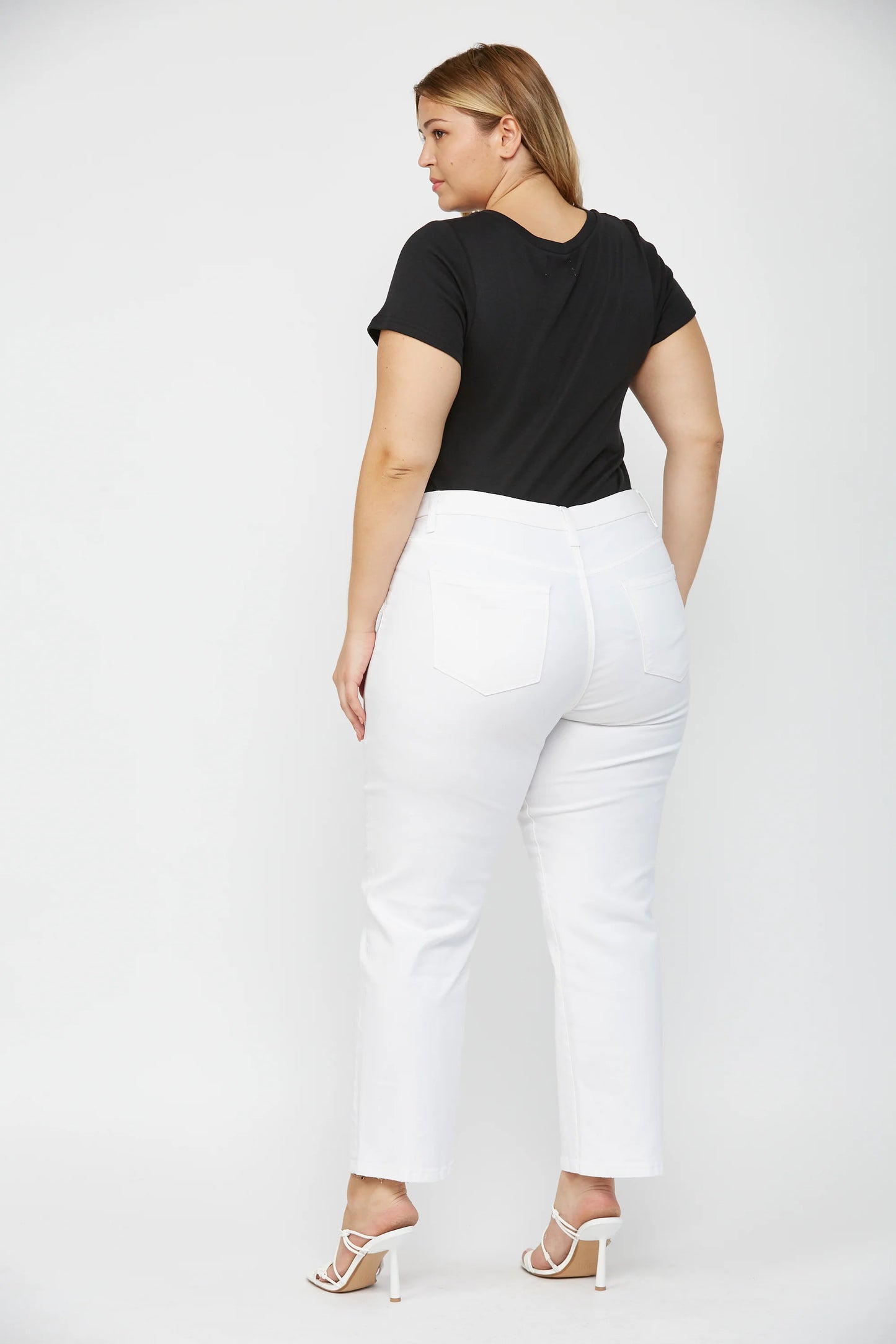 MICA PLUS Ankle Straight White Denim