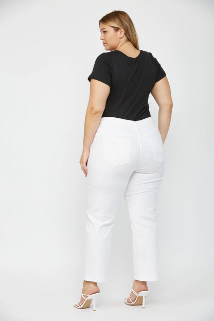 MICA PLUS Ankle Straight White Denim