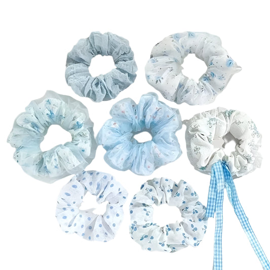 Sweet Sky Blue Hair Scruncies