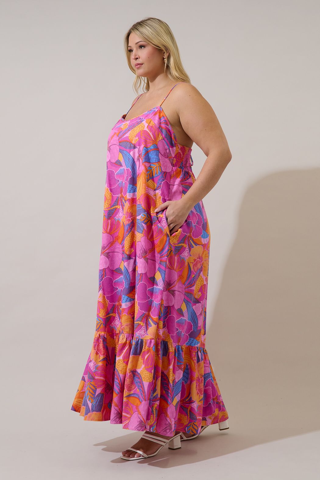Valle Tie Back Maxi Dress
