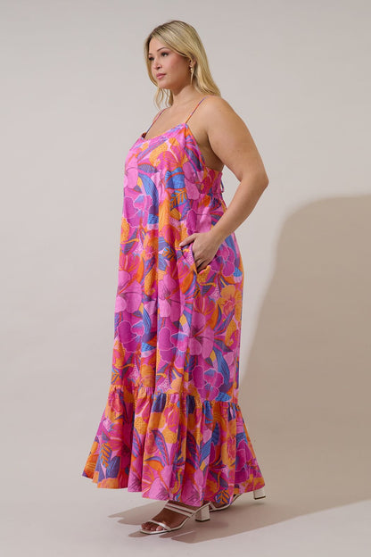 Valle Tie Back Maxi Dress