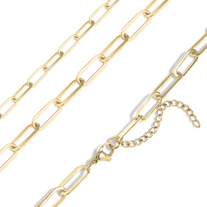 Gold Paperclip Chain Necklace: 16" / 2.5mm