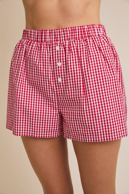 PLUS GINGHAM BOXER SHORTS