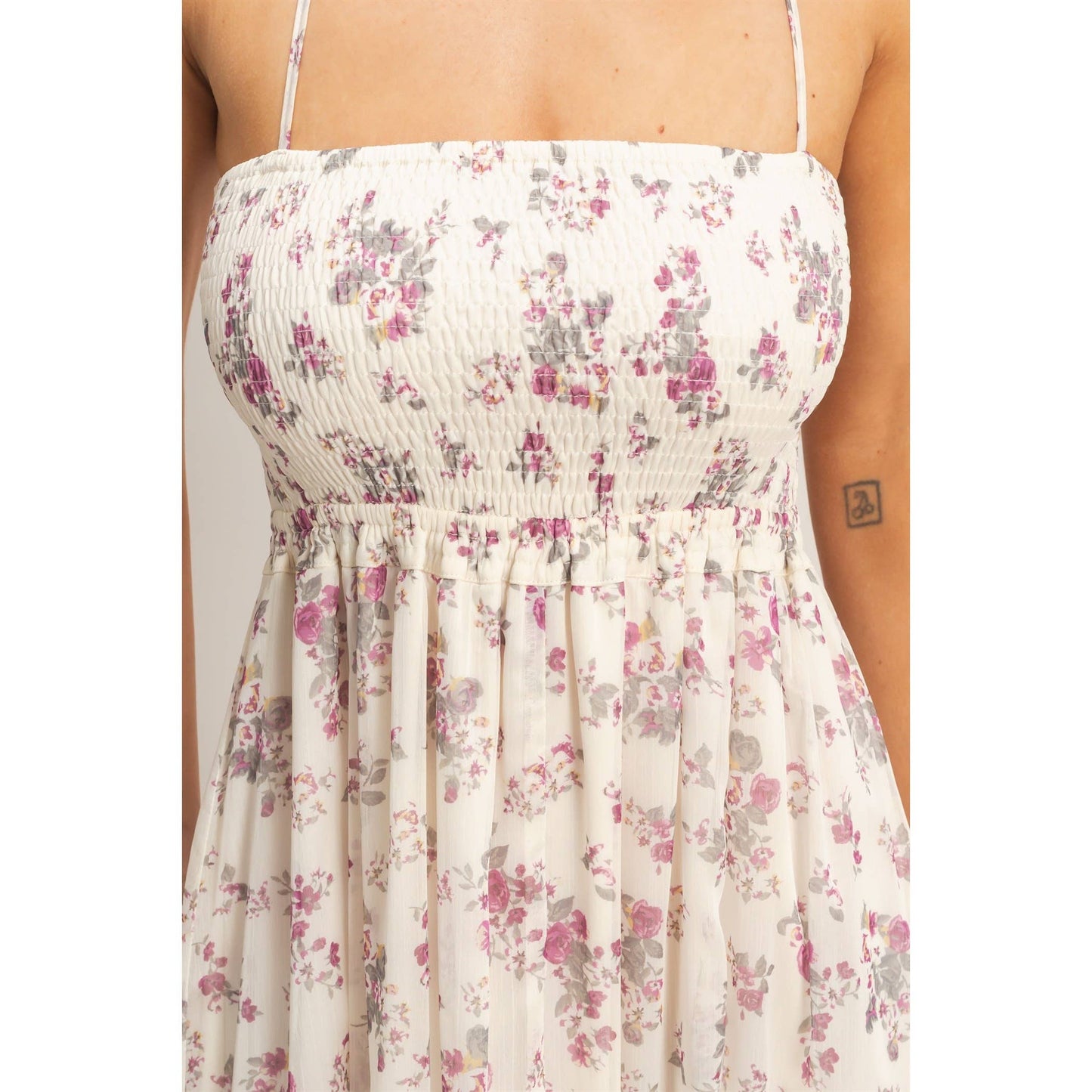 Smocked Floral Maxi Dress