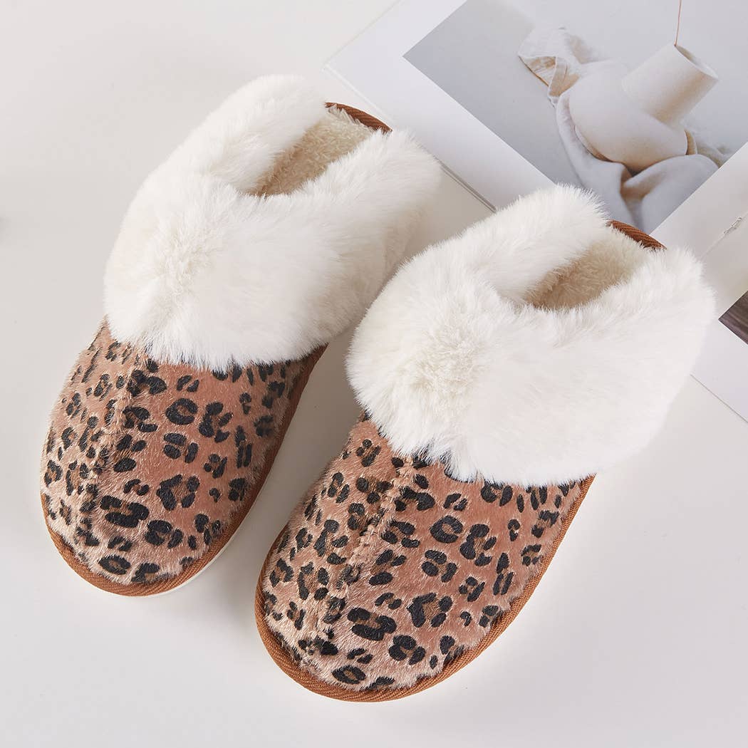 Leopard Fur Slippers