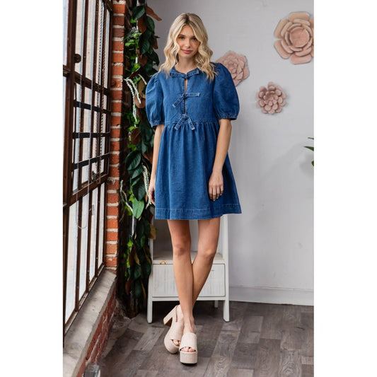 Babydoll Denim Mini Dress