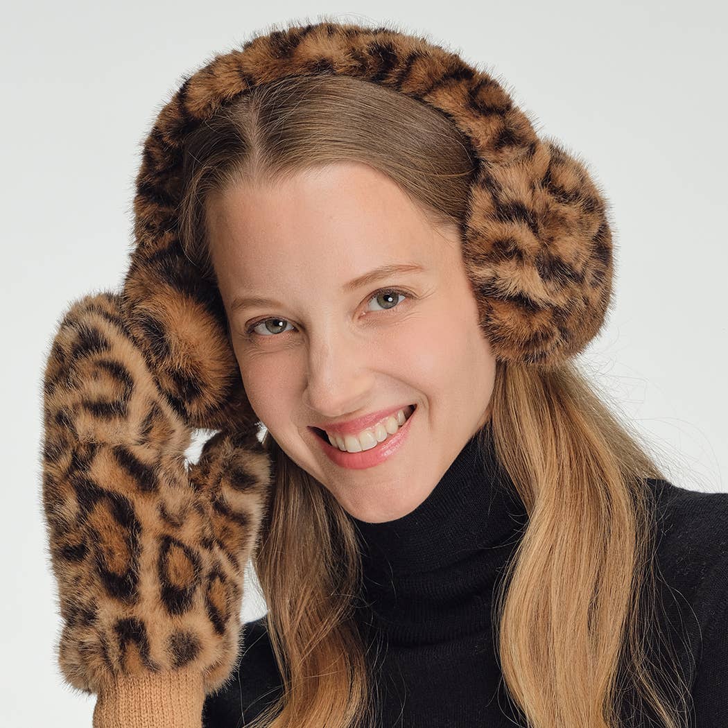 Leopard Fur Earmuffs