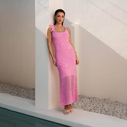 Floral Knit Maxi Dress