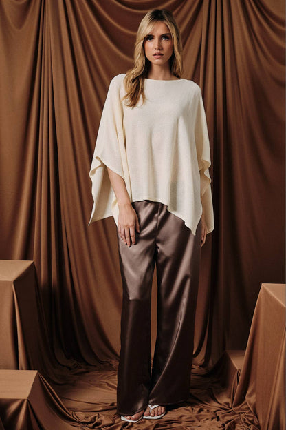 Knit Boatneck Cape Sweater