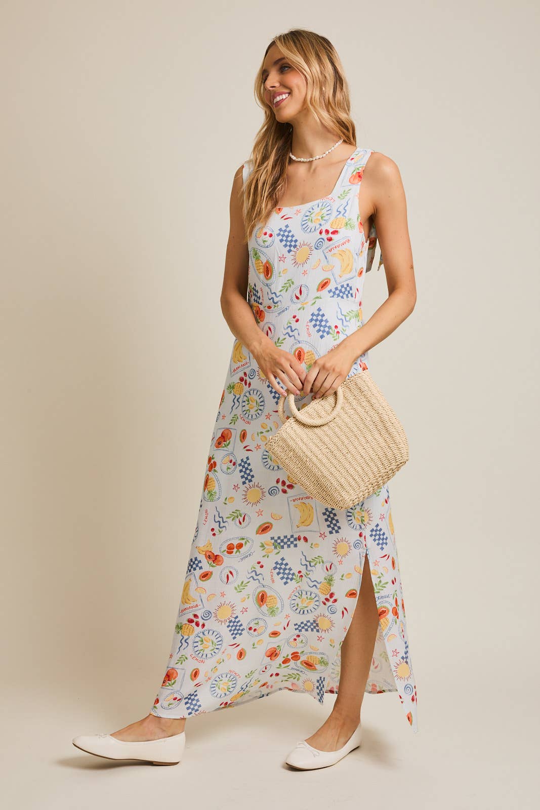 SQUARE NECK SUMMER PRINT DRESS