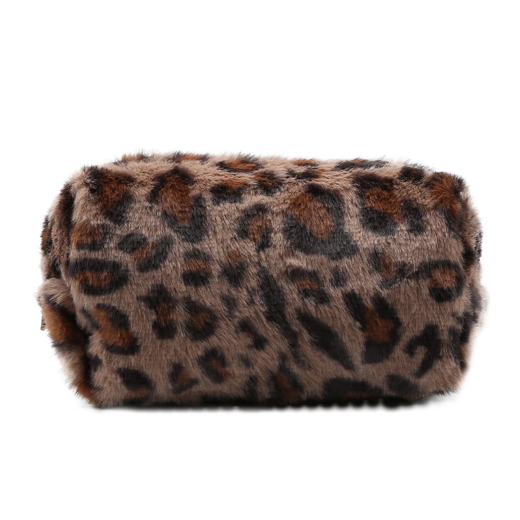 Leopard Fur Travel Pouch