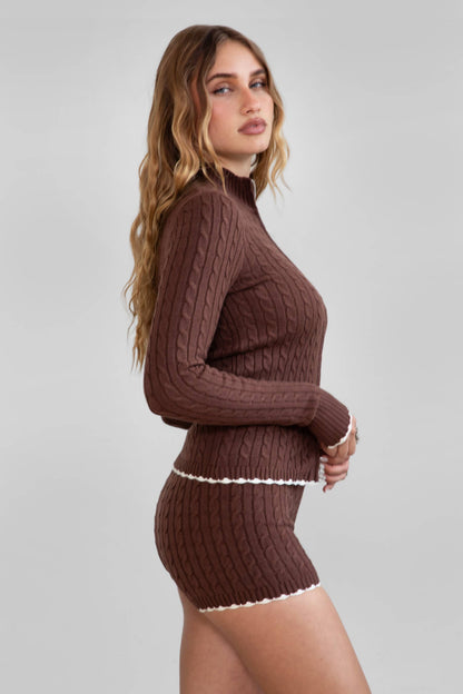 CLINE Cable Knit Lounge Sweater