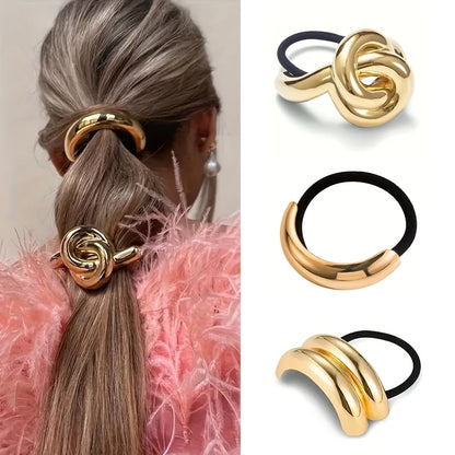 Cuff Arched Metal Hair Ties Set of 3