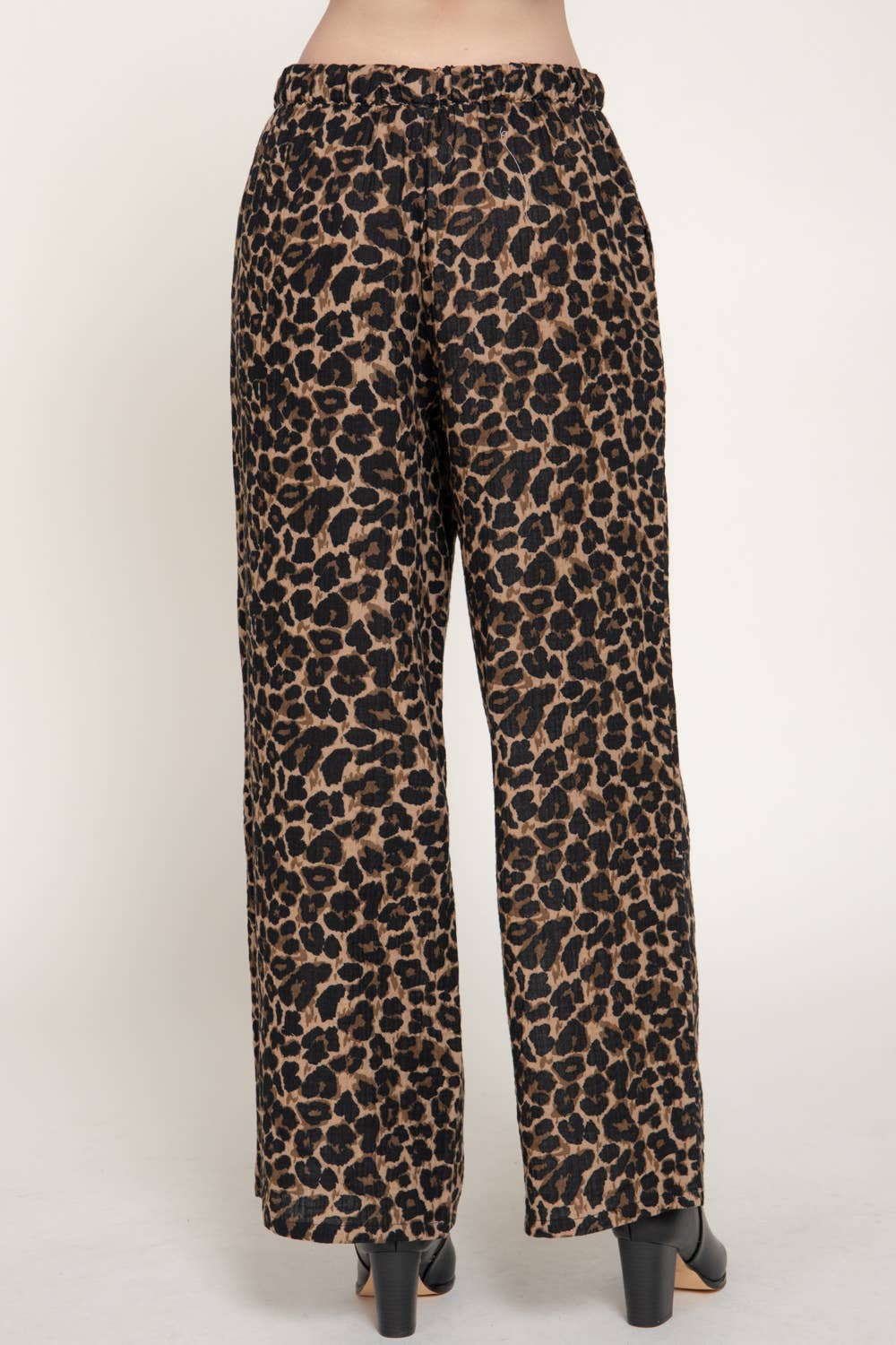 Leopard Elastic Waist Pants