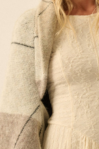 Argyle Knit Shrug Cardigan