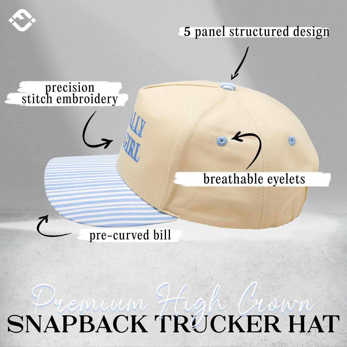 Literally Just A Girl Blue Trucker Hat