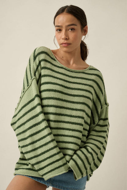 Striped Textured Sweater