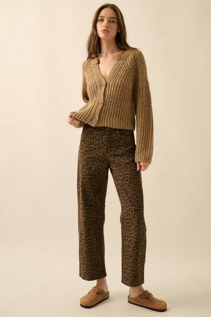 Confetti Button-Front Cardigan Sweater