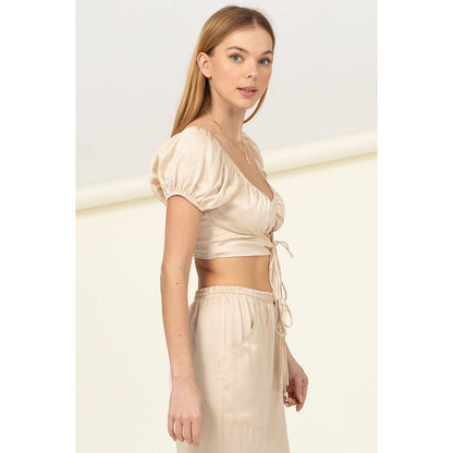 TOO CHIC CUTOUT CROP TOP