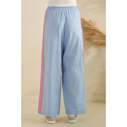 Lace Stripe Nylon Pants