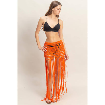 Summery Crochet Coverup Skirt