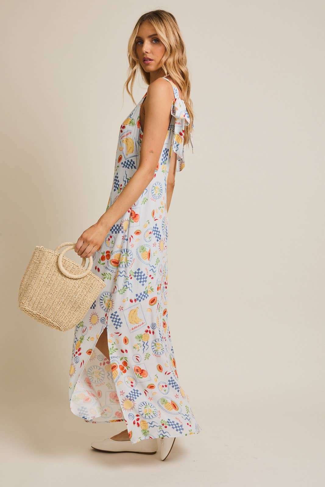 SQUARE NECK SUMMER PRINT DRESS