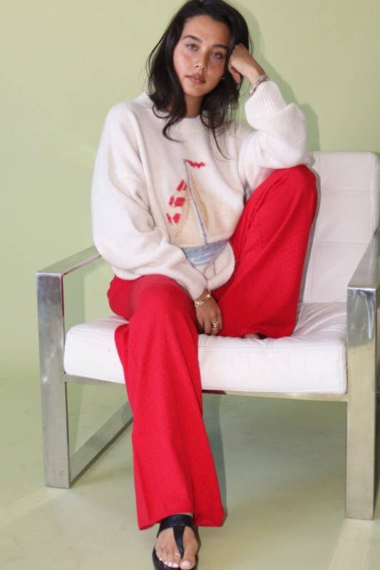 Sailboat Knit Sweater