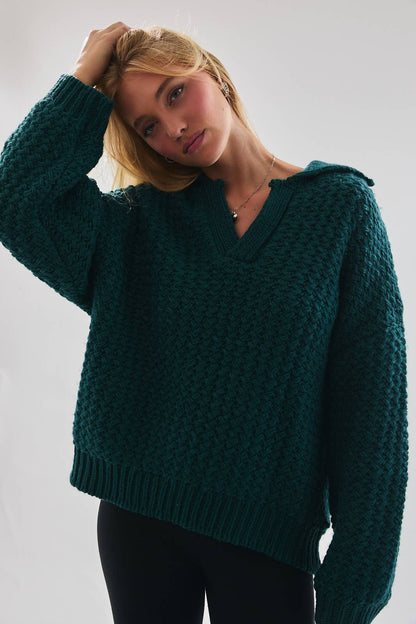 Collard Boxy Sweater