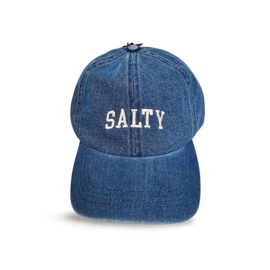 SALTY Embroidered Denim Baseball Hat