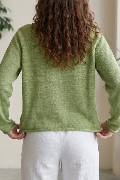 Meadow Mist Fish Knit Sweater