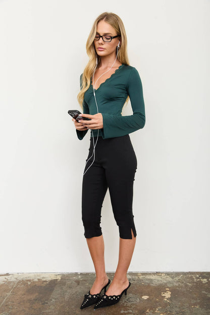 V-Neck Belle Sleeve Top