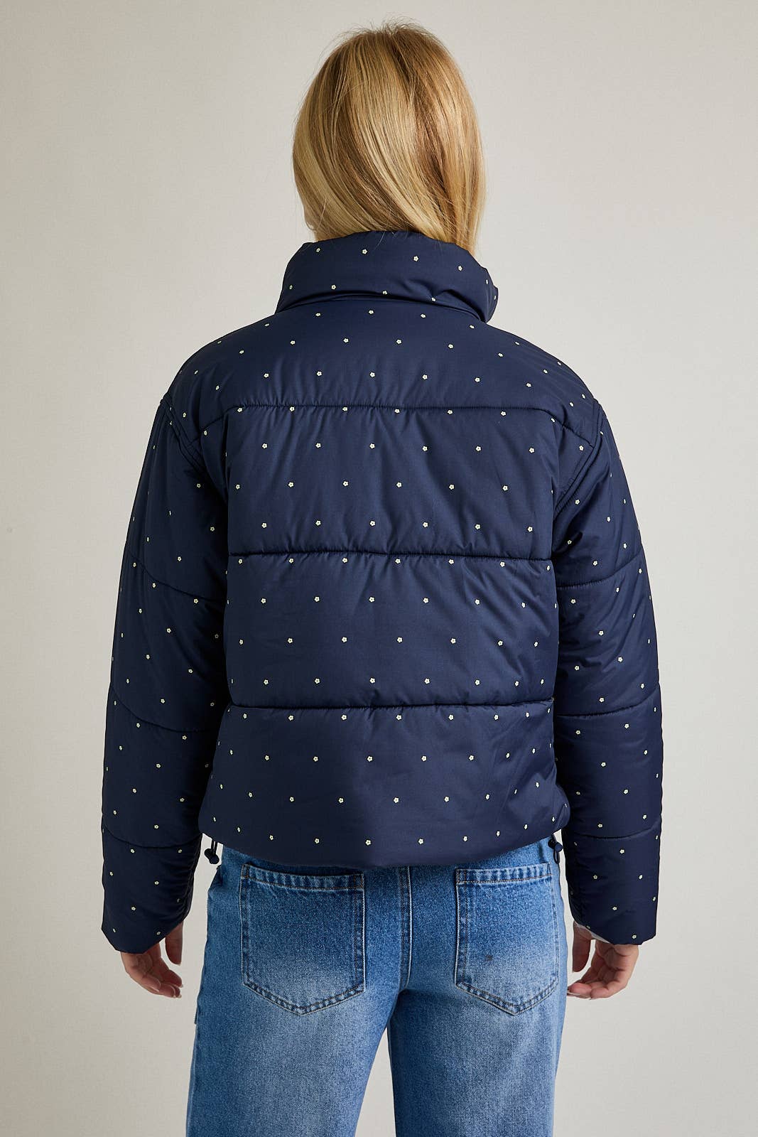Floral Dot Puffer Jacket
