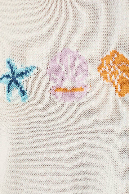 Round Neck Sea Life Sweater