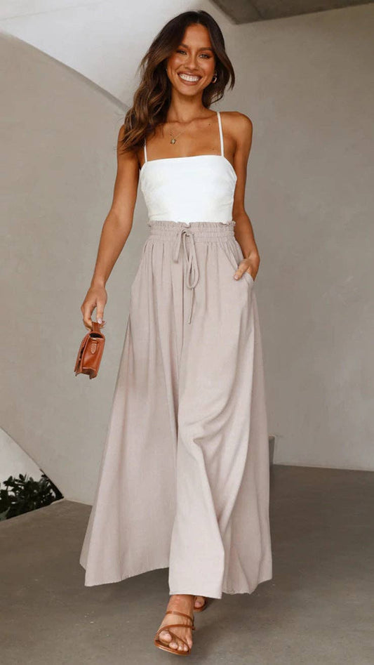 High Waist Wide Leg Daily Pants