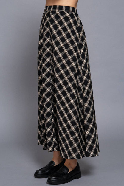 Plaid Midi Skirt